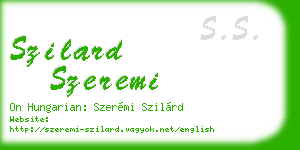 szilard szeremi business card