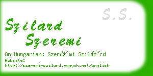 szilard szeremi business card